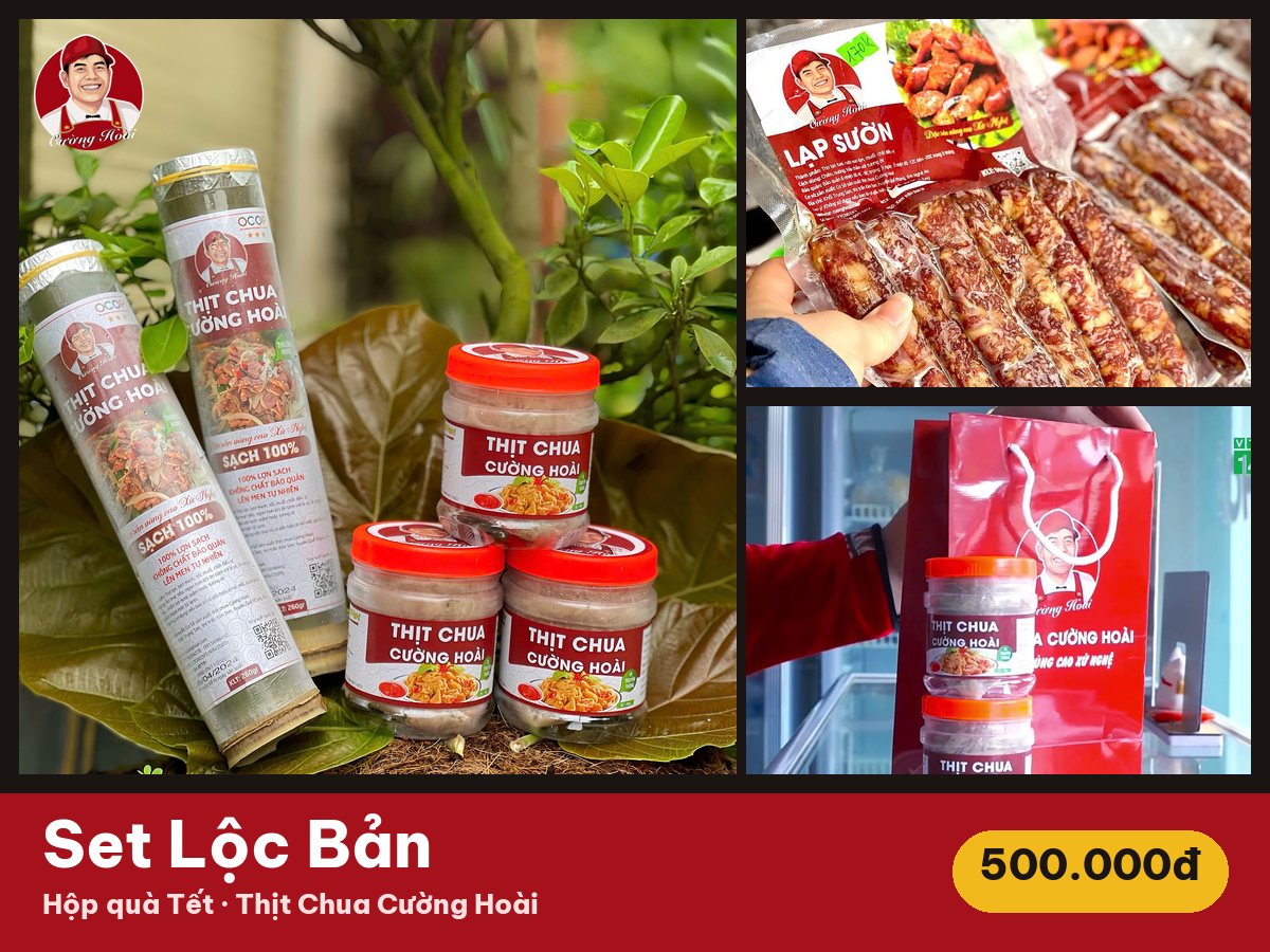 Set Lộc Bản – hộp quà Tết Thịt Chua Cường Hoài