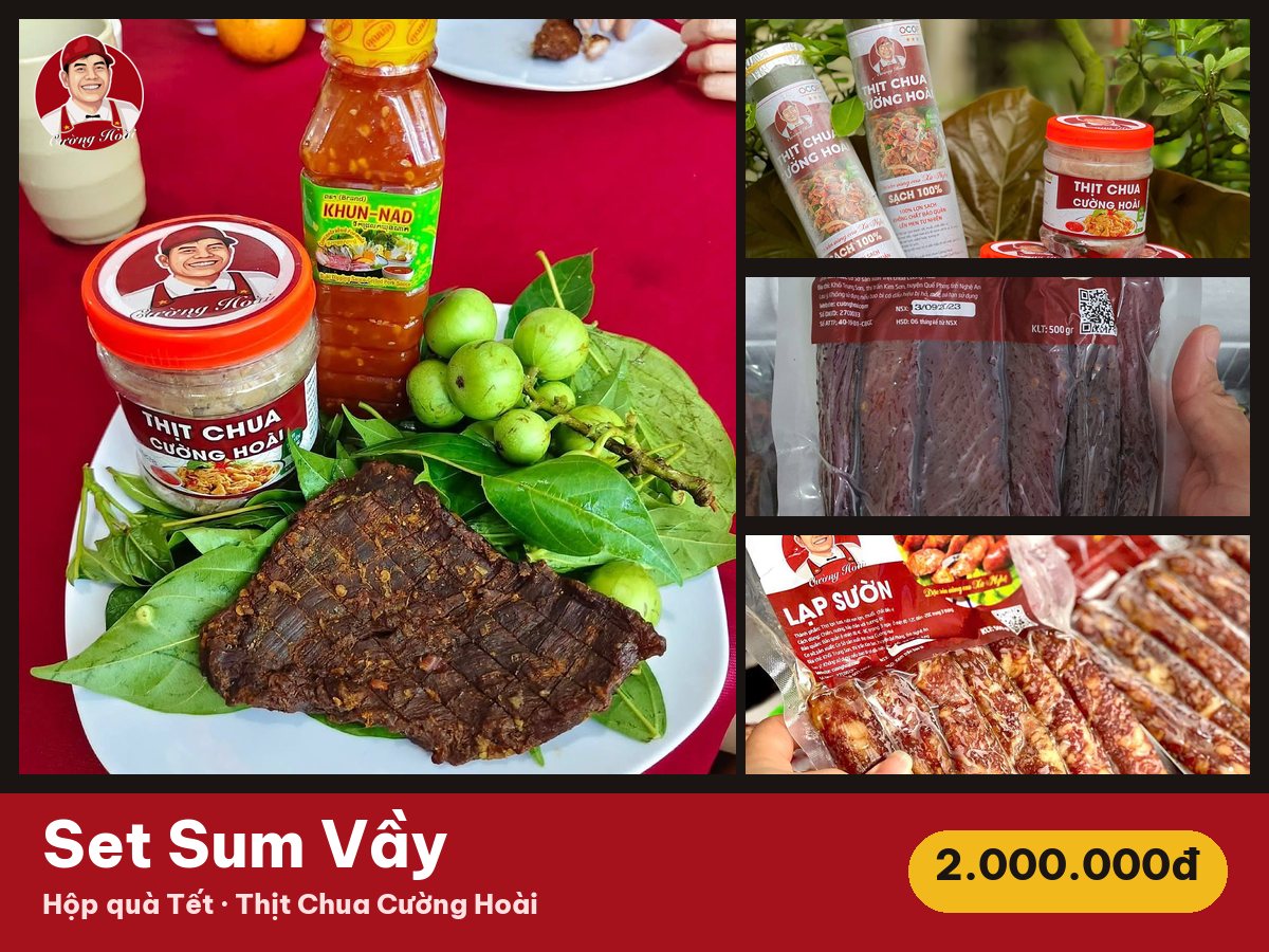 Set Sum Vầy – hộp quà Tết Thịt Chua Cường Hoài