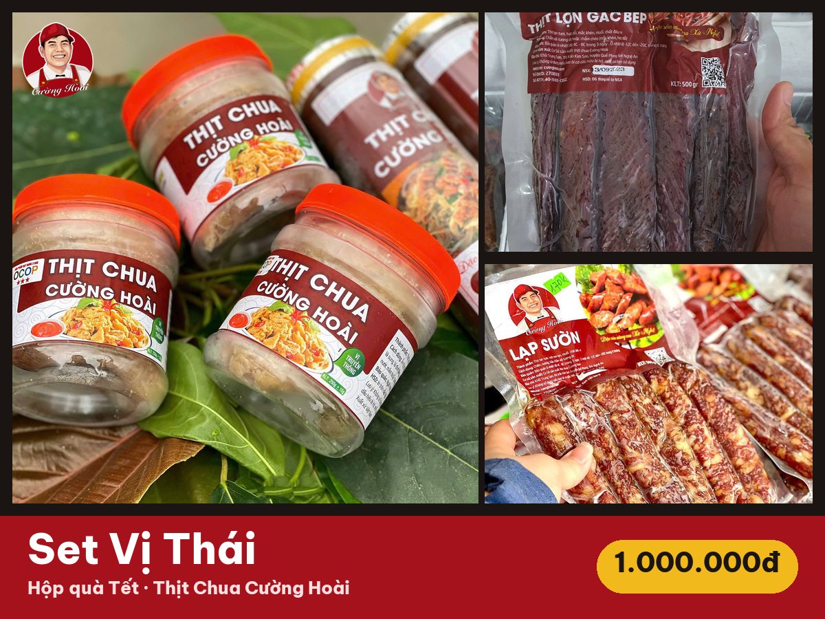 Set Vị Thái – hộp quà Tết Thịt Chua Cường Hoài